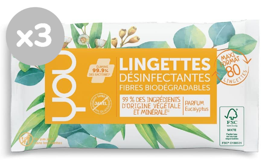 Pack YOU Addict - Lingettes Désinfectantes Maxi Format - YOU Puissant  naturellement
