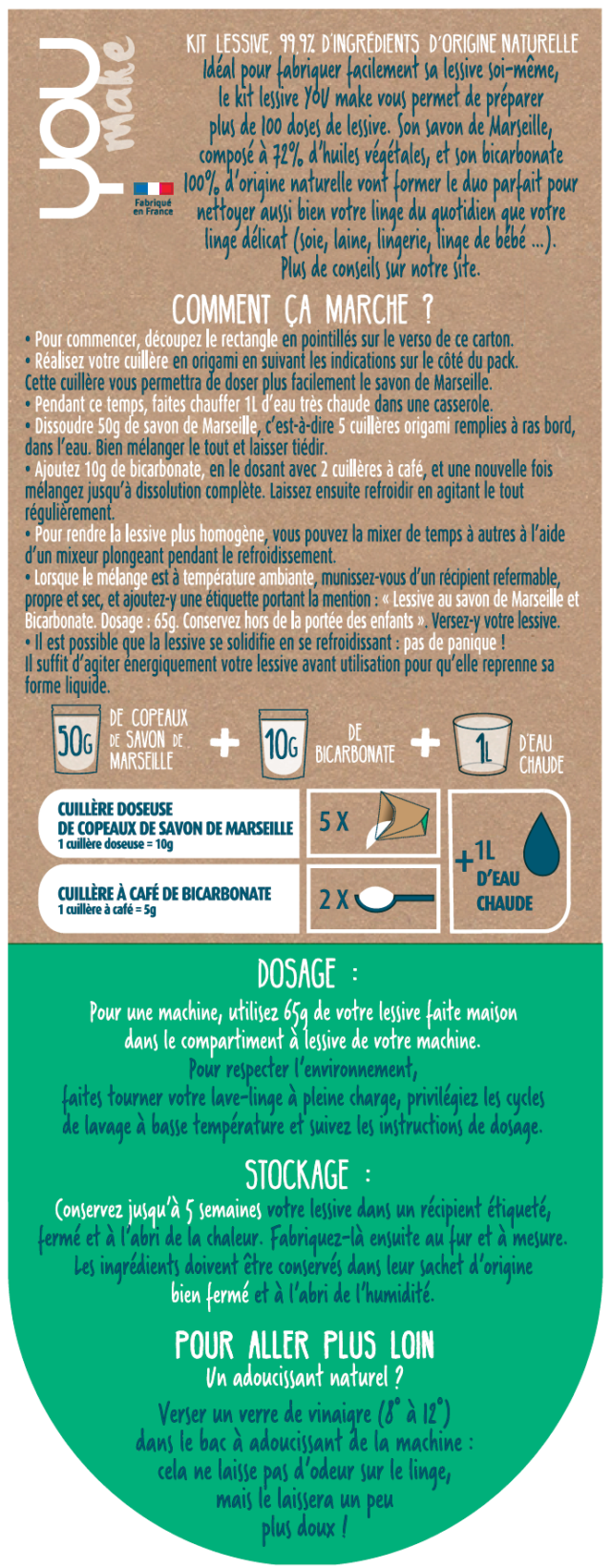 Lessive liquide aux copeaux de savon de Marseille 1 L - Jardiland